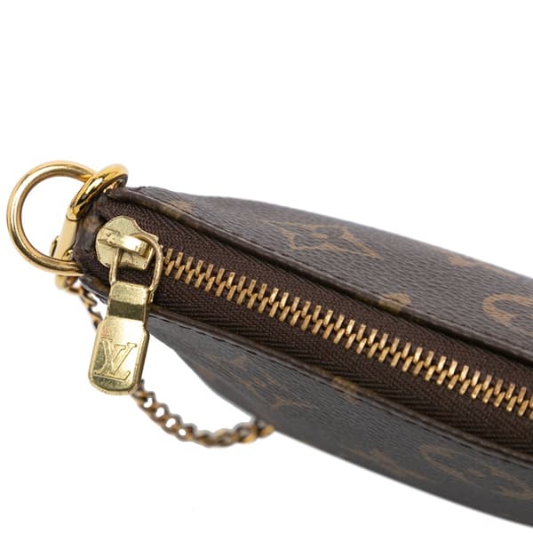 Pre-owned Louis Vuitton Monogram Mini Pochette Accessoires Brown