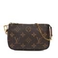 Miniatyrbilde 1 av 8: Pre-owned Louis Vuitton Monogram Mini Pochette Accessoires Brown