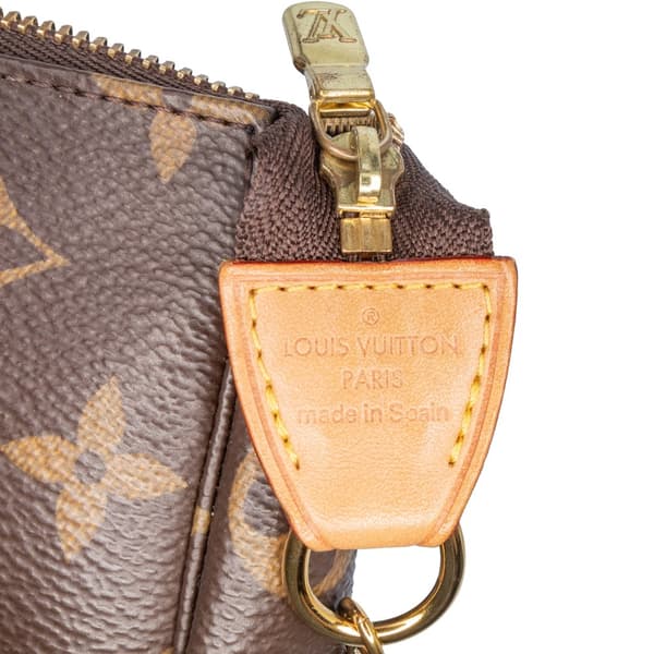 Pre-owned Louis Vuitton Monogram Mini Pochette Accessoires Brown
