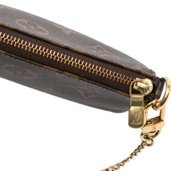 Pre-owned Louis Vuitton Monogram Mini Pochette Accessoires Brown