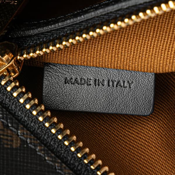 Pre-owned Celine Medium Triomphe Coated Canvas Vertical Cabas Satchel Black