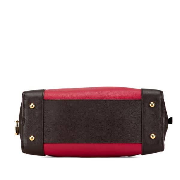 Pre-owned LOEWE Tricolor Leather Amazona 36 Red
