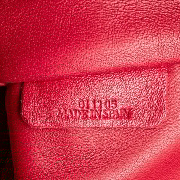 Pre-owned LOEWE Tricolor Leather Amazona 36 Red