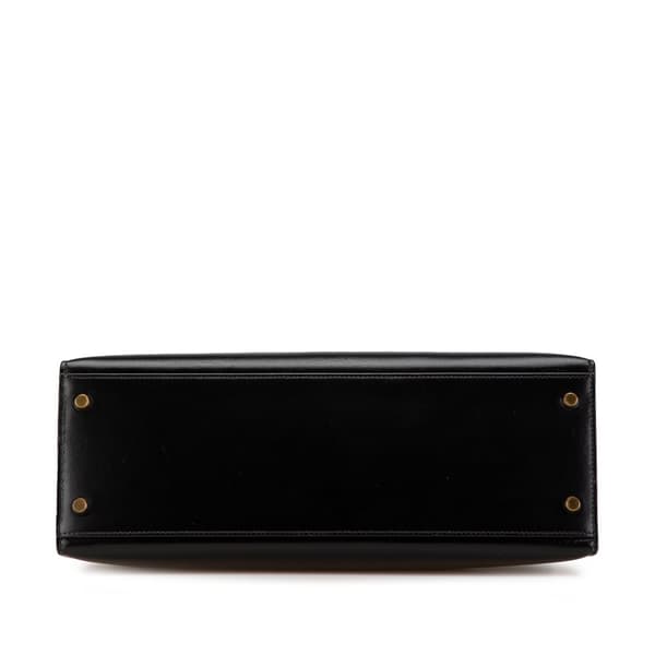 Pre-owned Hermès Box Calf Kelly Sellier 32 Black