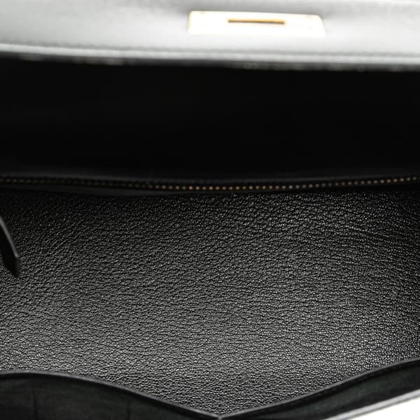 Pre-owned Hermès Box Calf Kelly Sellier 32 Black