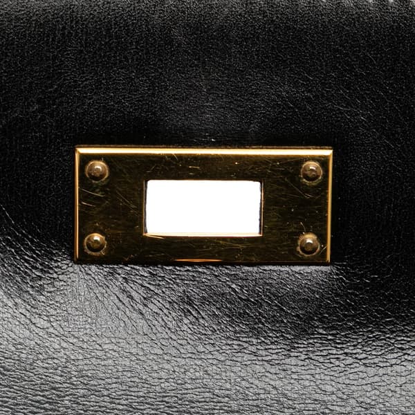 Pre-owned Hermès Box Calf Kelly Sellier 32 Black