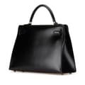 Miniatyrbilde 2 av 10: Pre-owned Hermès Box Calf Kelly Sellier 32 Black