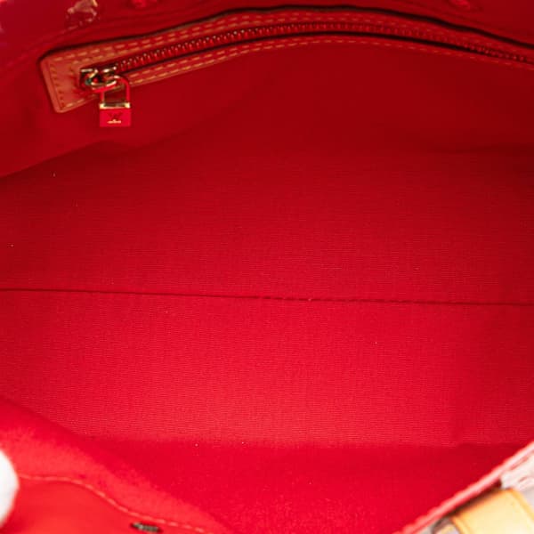 Pre-owned Louis Vuitton Monogram Vernis Reade PM Red