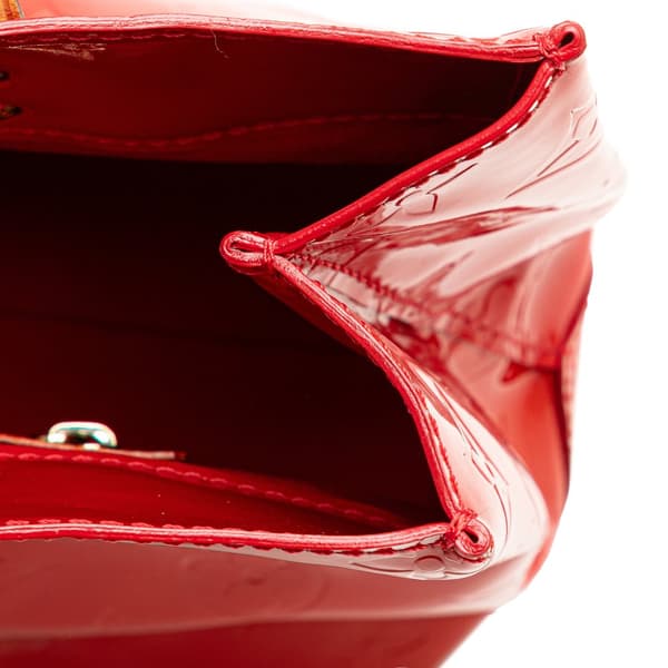 Pre-owned Louis Vuitton Monogram Vernis Reade PM Red