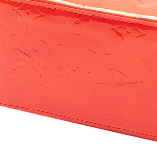 Pre-owned Louis Vuitton Monogram Vernis Reade PM Red