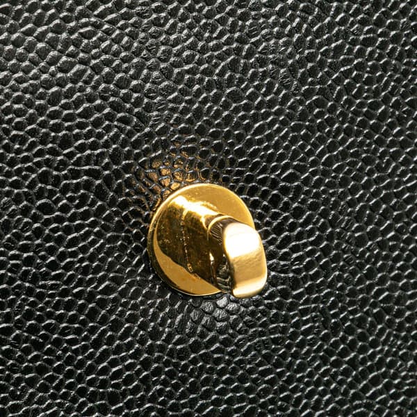 Pre-owned Chanel CC Caviar Vanity Case Black