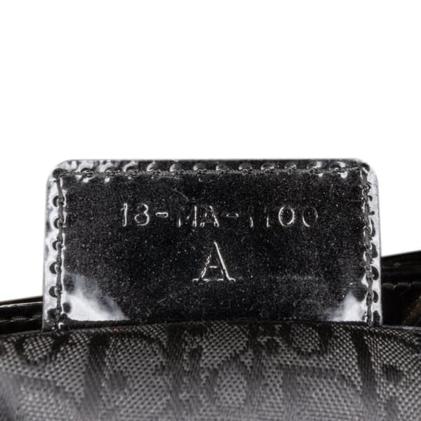 Pre-owned Dior Medium Patent Cannage Lady Dior Black