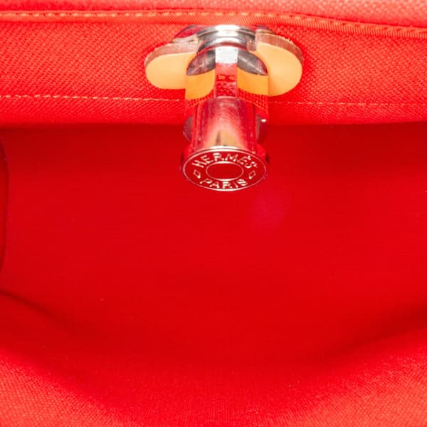 Pre-owned Hermès Toile Herbag Zip 31 Red