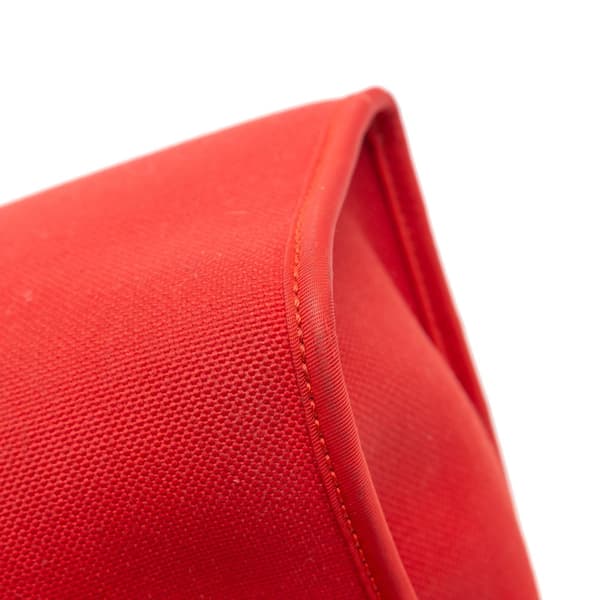 Pre-owned Hermès Toile Herbag Zip 31 Red