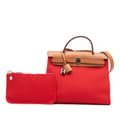 Pikkukuva 10 / 10: Pre-owned Hermès Toile Herbag Zip 31 Red