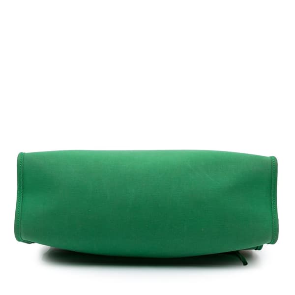 Pre-owned Hermès Toile Herbag Zip 31 Green