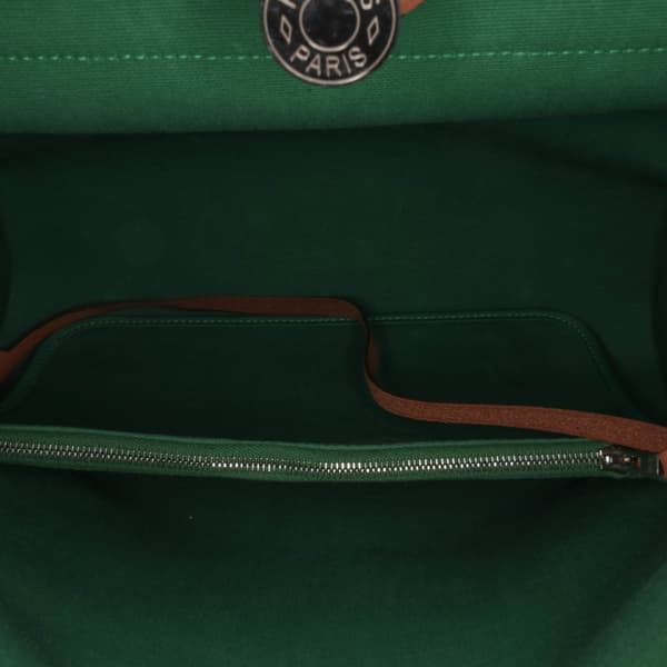 Pre-owned Hermès Toile Herbag Zip 31 Green