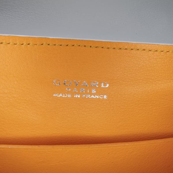 Pre-owned Goyard Mini Goyardine Saigon Souple White