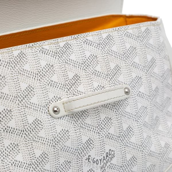 Pre-owned Goyard Mini Goyardine Saigon Souple White