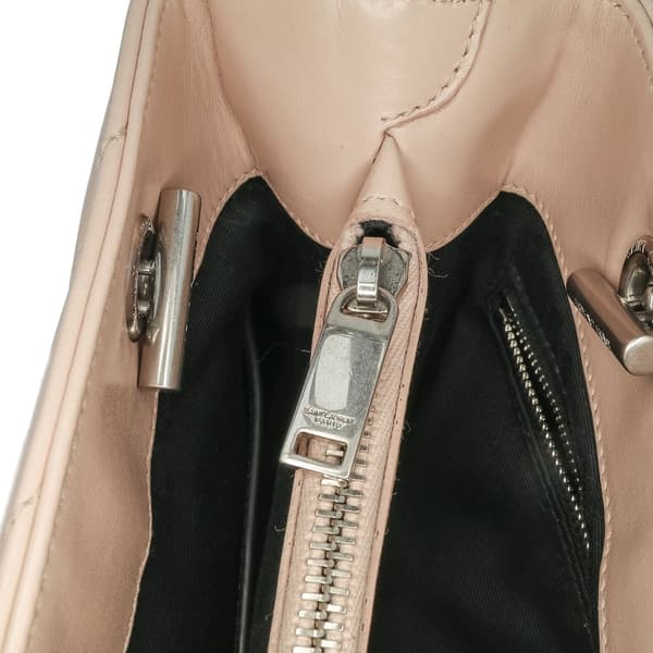 Pre-owned Saint Laurent Small Quilted Leather Monogram Y LouLou Shopper Brown