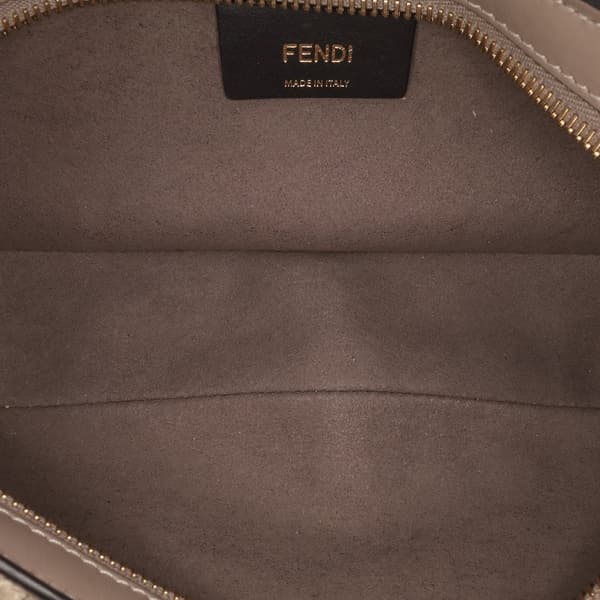 Pre-owned Fendi Zucca Chenille OLock Swing Satchel Brown