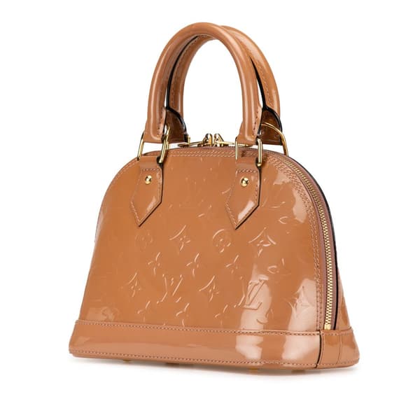 Pre-owned Louis Vuitton Monogram Vernis Alma BB Brown