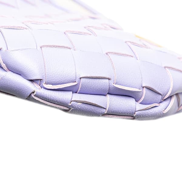Pre-owned Bottega Veneta Baby Lambskin Intrecciato Sardine Bag Purple