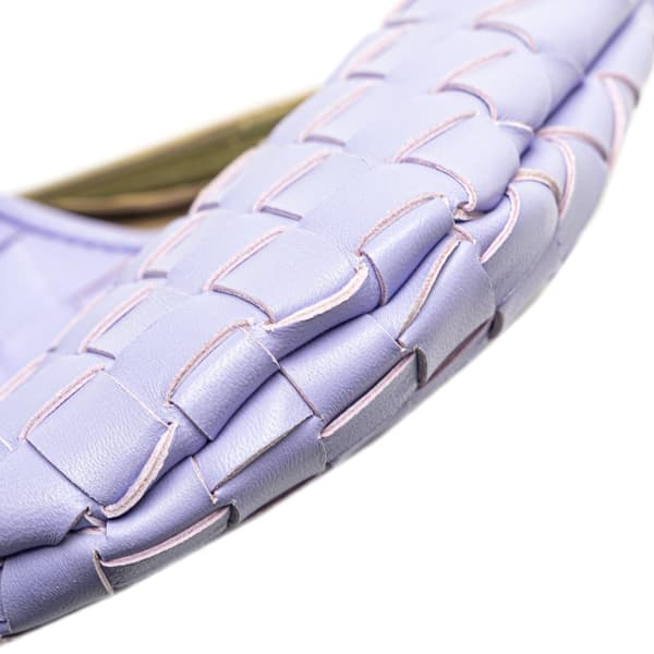 Pre-owned Bottega Veneta Baby Lambskin Intrecciato Sardine Bag Purple
