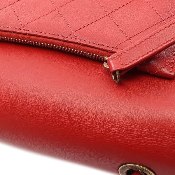 Pre-owned Chanel Medium Calfskin Coco Curve Flap Red