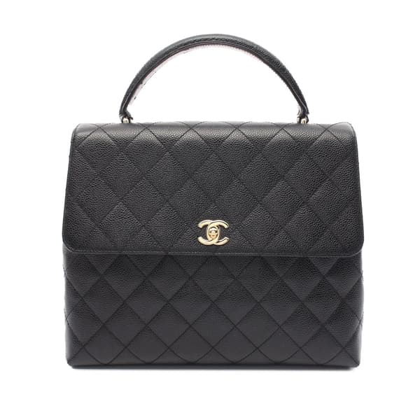 Pre-owned Chanel Caviar Kelly Top Handle Bag Black