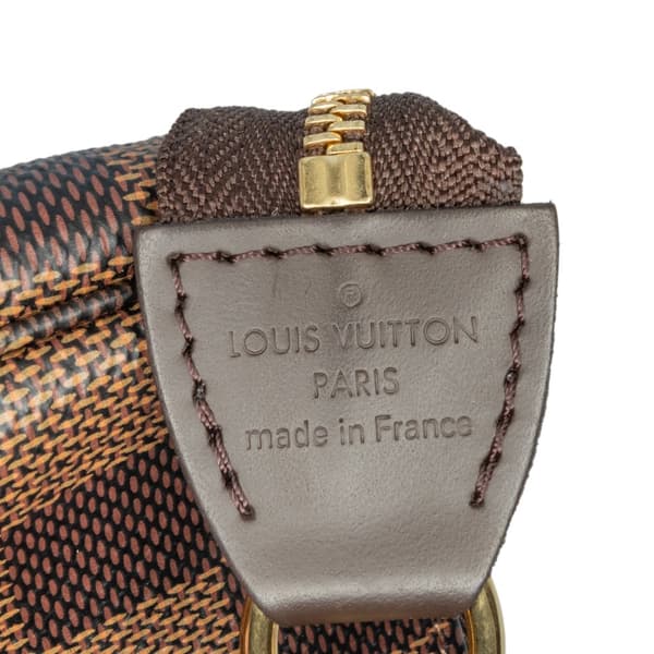 Pre-owned Louis Vuitton Damier Ebene Mini Pochette Accessoires Brown