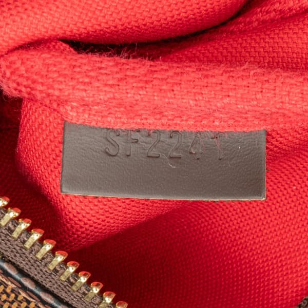 Pre-owned Louis Vuitton Damier Ebene Mini Pochette Accessoires Brown