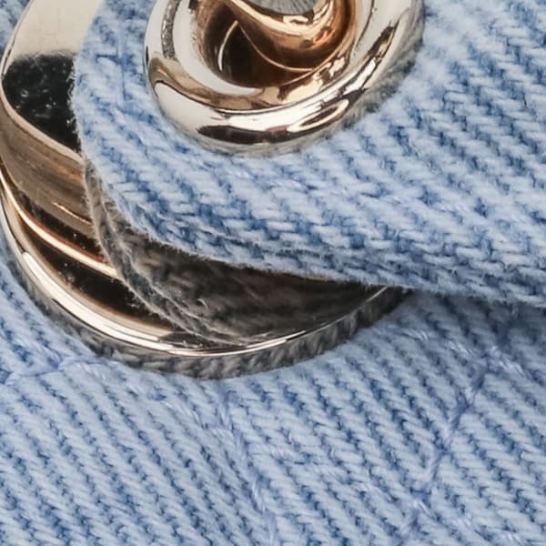 Pre-owned Dior Small Denim Macrocannage Lady D Joy Blue