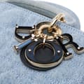 Miniatyrbild 8 av 10: Pre-owned Dior Small Denim Macrocannage Lady D Joy Blue