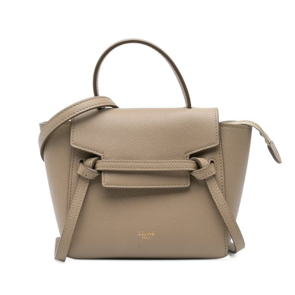 Pre-owned Celine Pico Grained Calfskin Belt Bag Brown