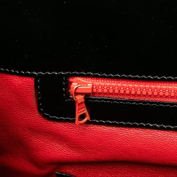 Pre-owned Celine Large Smooth Calfskin 16 Top Handle Bag Black