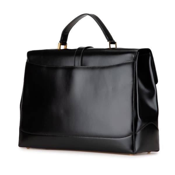 Pre-owned Celine Large Smooth Calfskin 16 Top Handle Bag Black