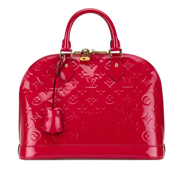 Pre-owned Louis Vuitton Monogram Vernis Alma PM Pink
