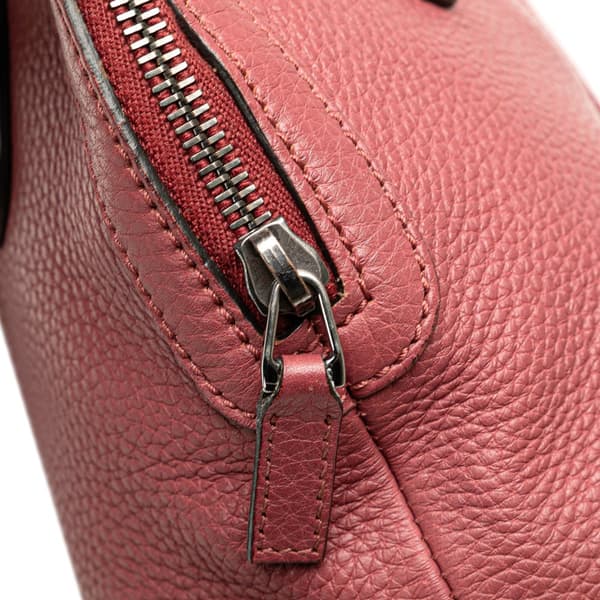 Pre-owned Gucci Mini Leather Web Dome Satchel Red