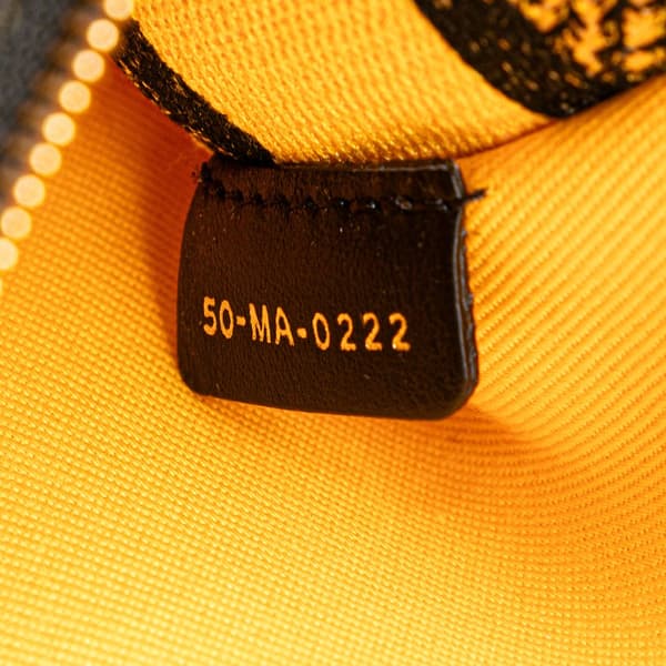 Pre-owned Dior Medium Canvas Embroidered Flower Pop Lady D Lite Yellow