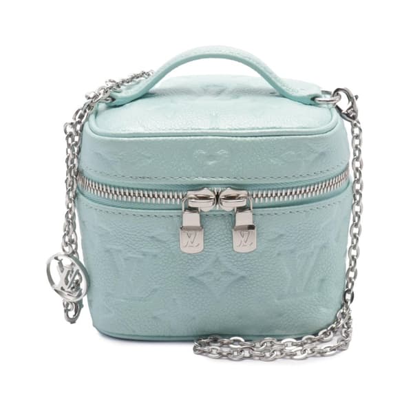 Pre-owned Louis Vuitton Monogram Empreinte Micro Vanity Green