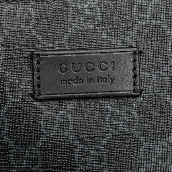 Pre-owned Gucci GG Supreme Convertible Soft Tote Black