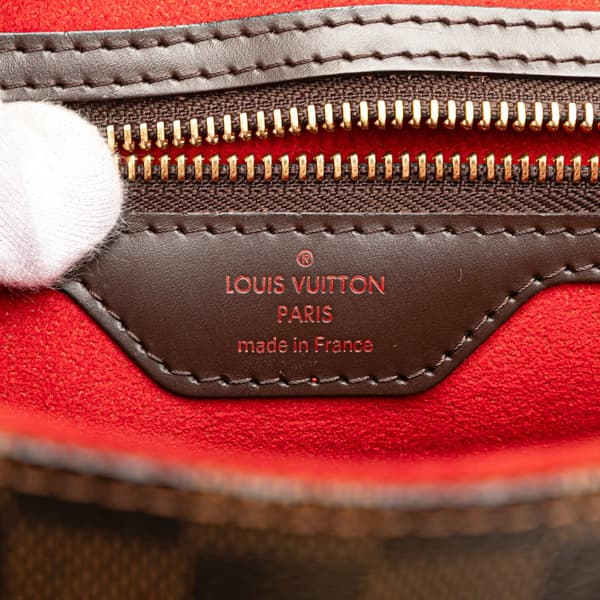 Pre-owned Louis Vuitton Damier Ebene Bergamo MM Brown