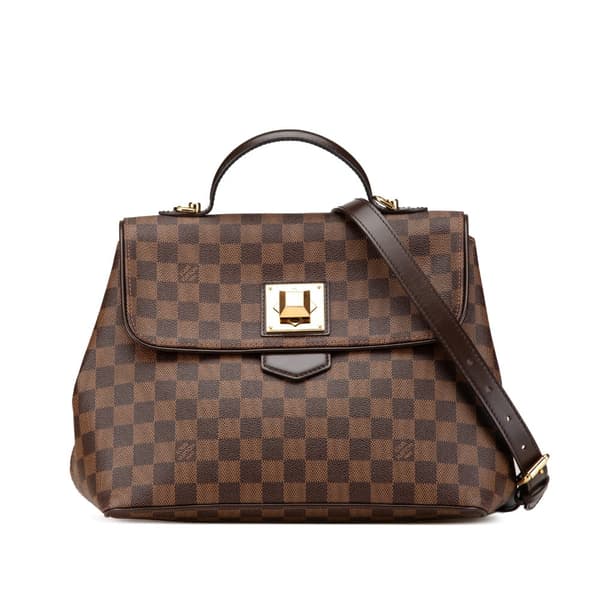 Pre-owned Louis Vuitton Damier Ebene Bergamo MM Brown