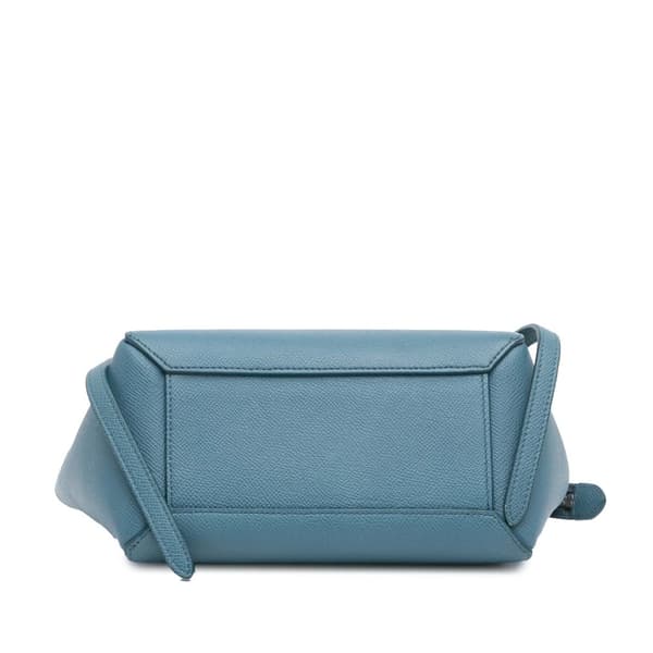Pre-owned Celine Nano Grained Calfskin Belt Bag Blue