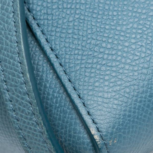Pre-owned Celine Nano Grained Calfskin Belt Bag Blue