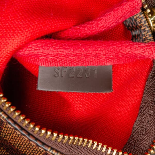 Pre-owned Louis Vuitton Damier Ebene Mini Pochette Accessoires Brown