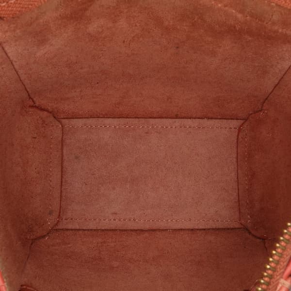 Pre-owned Celine Pico Grained Calfskin Belt Bag Orange