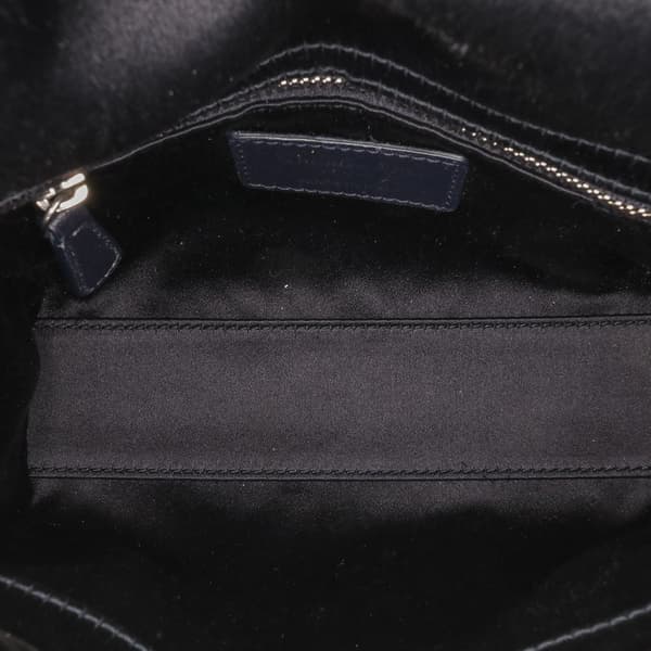 Pre-owned Dior Mini Satin Cannage Strass Crystal Embellished Lady Dior Black