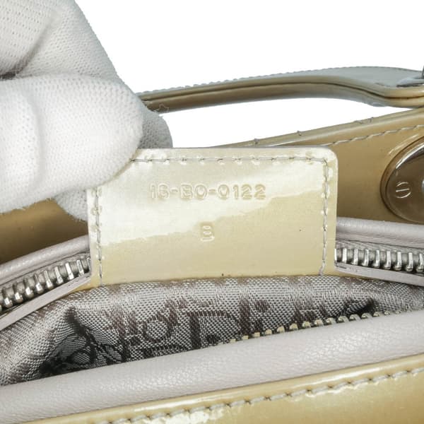 Pre-owned Dior Medium Patent Cannage Lady Dior Brown